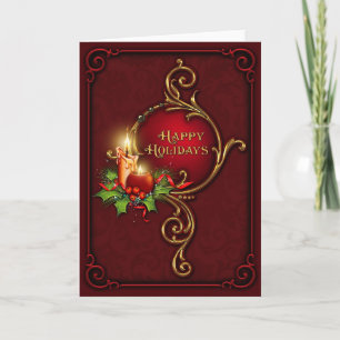 Ornate Elegant Personalised Christmas Card