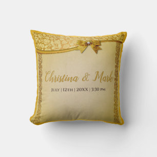 Ornate Elegant Retro Abstract Flowers and Leaves Cushion
