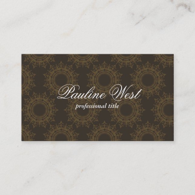 Ornate Element Pattern Business Card (Front)