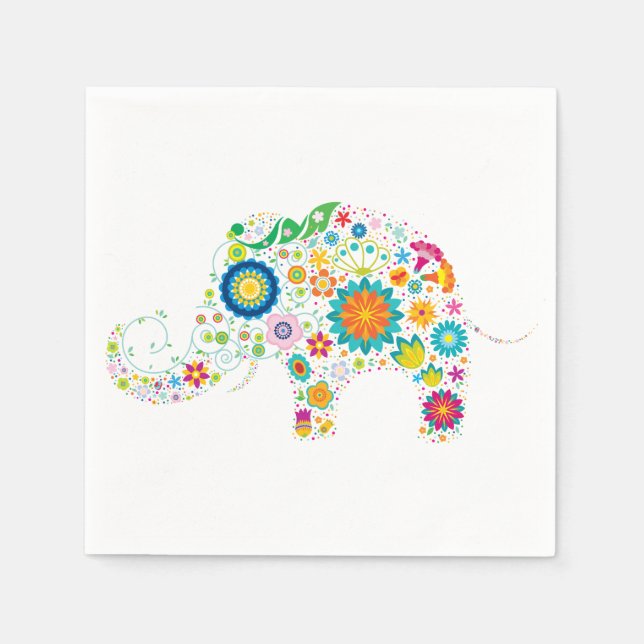 Ornate Elephant Napkin (Front)