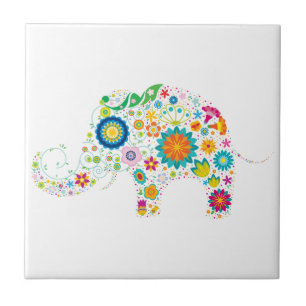 Ornate Elephant Tile