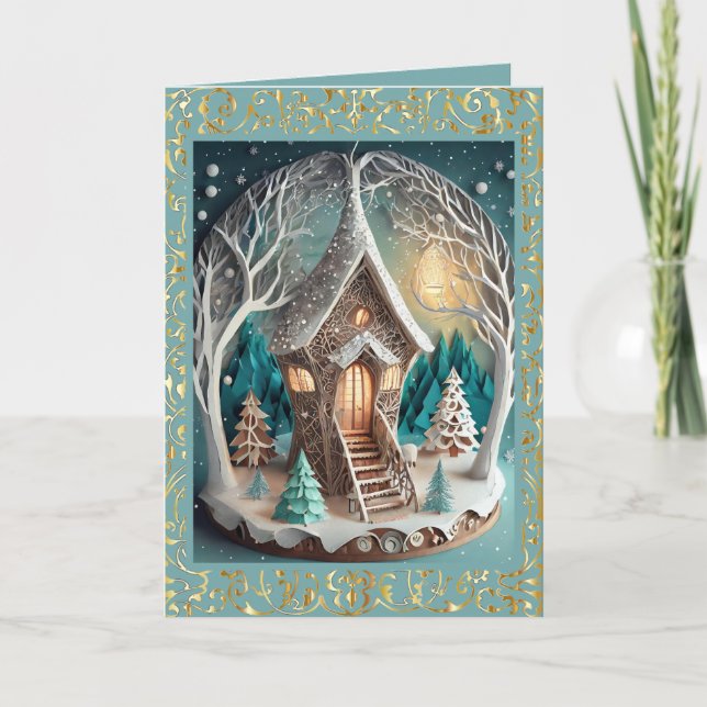 Ornate Fairy Christmas Holiday Card (Front)