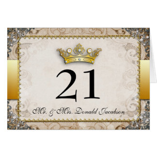 Ornate Fairytale Wedding Table Number Card