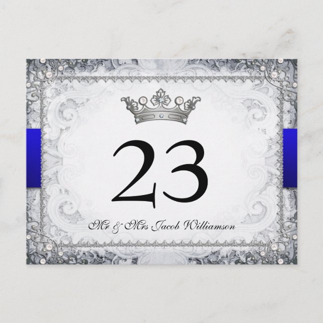 Ornate Fairytale Wedding Table Number Cards (Front)