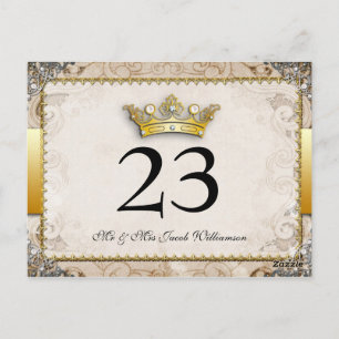 Ornate Fairytale Wedding Table Number Cards