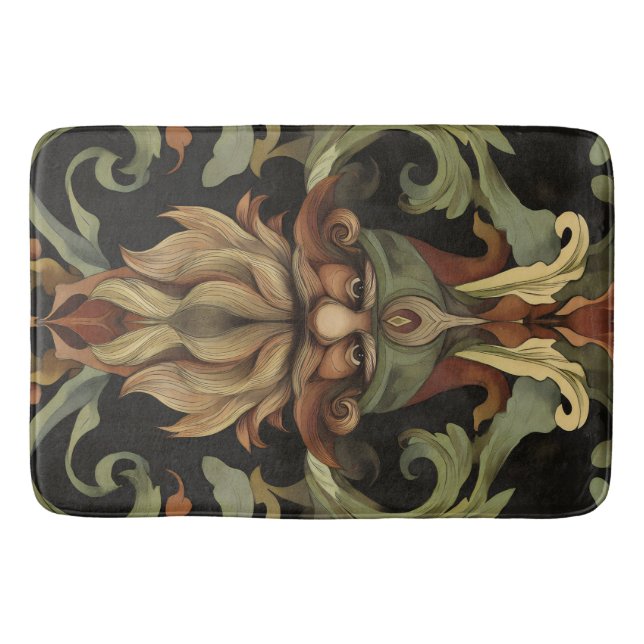 Ornate Fantasy Gnome Bath Mat (Front)