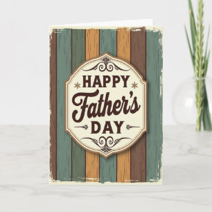 Ornate Fathers Day Plaque Card