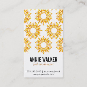 Ornate Flakes   Golden Business Card