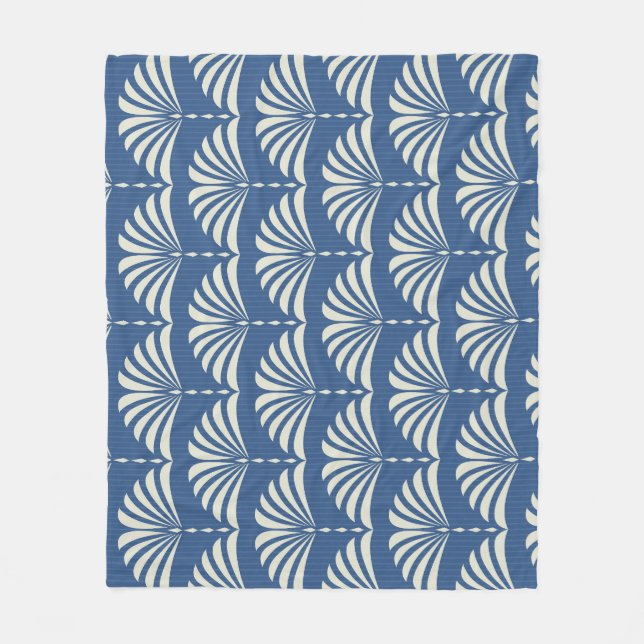 Ornate Floral: Abstract Art Deco. Fleece Blanket (Front)