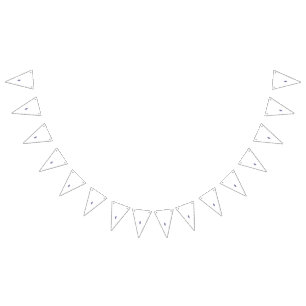 Ornate floral and paisley design in shades of blue bunting 