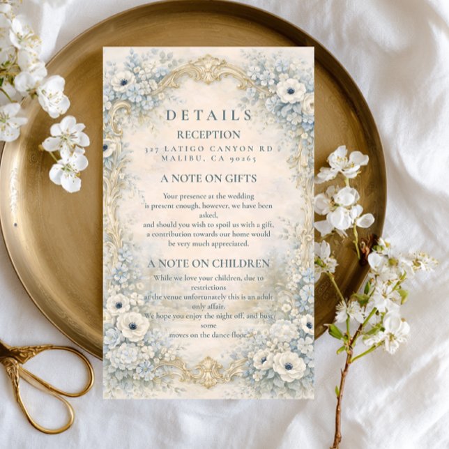 Ornate Floral Baroque Wedding Enclosure Card (Creator Uploaded)