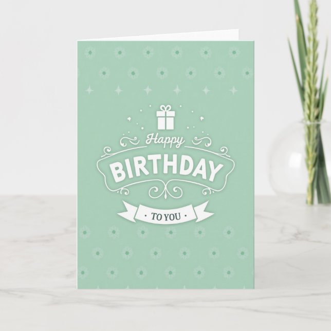 Ornate Floral Birthday Card (Front)