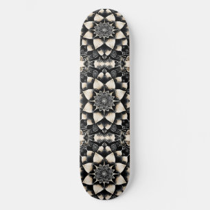 Ornate Floral Mandala Design Skateboard