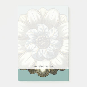 Ornate Floral Medallion on Light Blue Background Post-it Notes