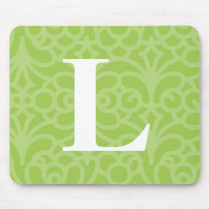 Ornate Floral Monogram - Letter L Mouse Pad