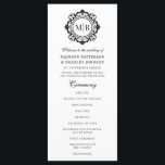 Ornate Floral Monogram Wedding Elegant Black White Programme<br><div class="desc">Ornate Floral Monogram Wedding Custom Elegant Black White Wedding Program features your personalised monogram initials in elegant script typography surrounded by an ornamental floral frame adding style and elegance to your wedding ceremony. Perfect for but not limited to formal, evening, traditional, classic weddings, celebrations, anniversaries, birthdays and more. Created by...</div>