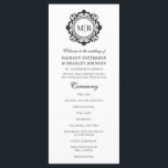 Ornate Floral Monogram Wedding Elegant Black White Programme<br><div class="desc">Ornate Floral Monogram Wedding Custom Elegant Black White Wedding Program features your personalised monogram initials in elegant script typography surrounded by an ornamental floral frame adding style and elegance to your wedding ceremony. Perfect for but not limited to formal, evening, traditional, classic weddings, celebrations, anniversaries, birthdays and more. Created by...</div>