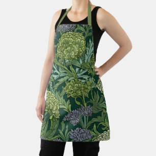 Ornate floral pattern with large gold flowers  apron