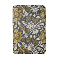 Ornate floral pattern with large gold flowers 