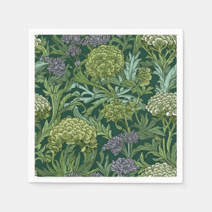 Ornate floral pattern with large gold flowers  napkin