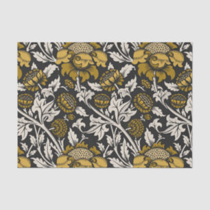 Ornate floral pattern with large gold flowers  tissue paper