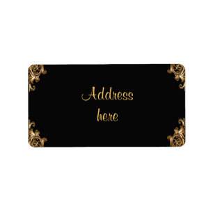 Ornate floral  swirl address labels