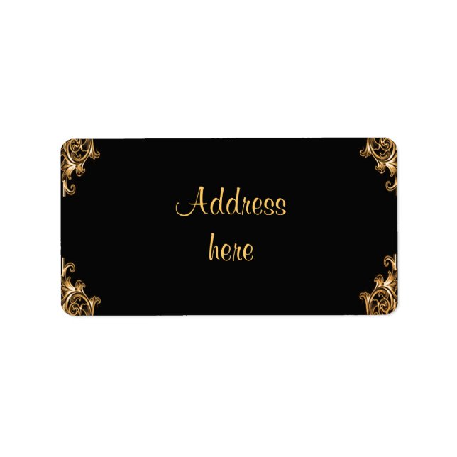 Ornate floral  swirl address labels (Front)