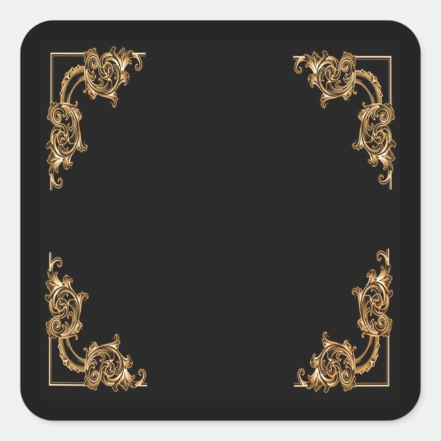 Ornate floral  swirl sticker (Front)