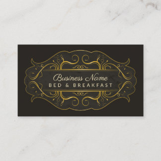 Ornate Flourish Signage Bed and Breakfast B&B Business Card