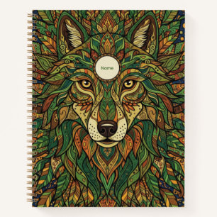 Ornate Forest Wolf Zentangle Art Nooracle Journal