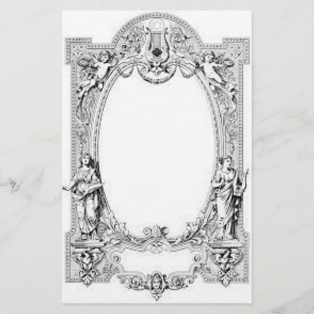 Ornate Formal Stationary Stationery (Back)