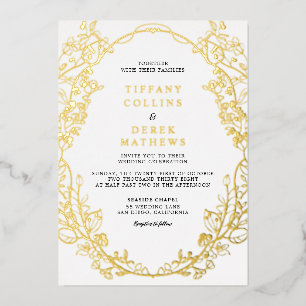 Ornate Frame Elegant Wedding Gold