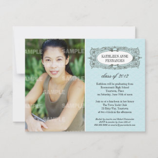 Ornate Frame Graduation Invitation
