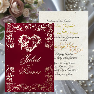 Ornate Frame & Heart - Burgundy