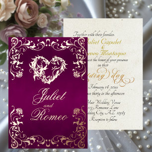 Ornate Frame & Heart - Plum