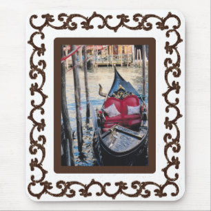 Ornate Framed Gondola in Venezia Mouse Pad