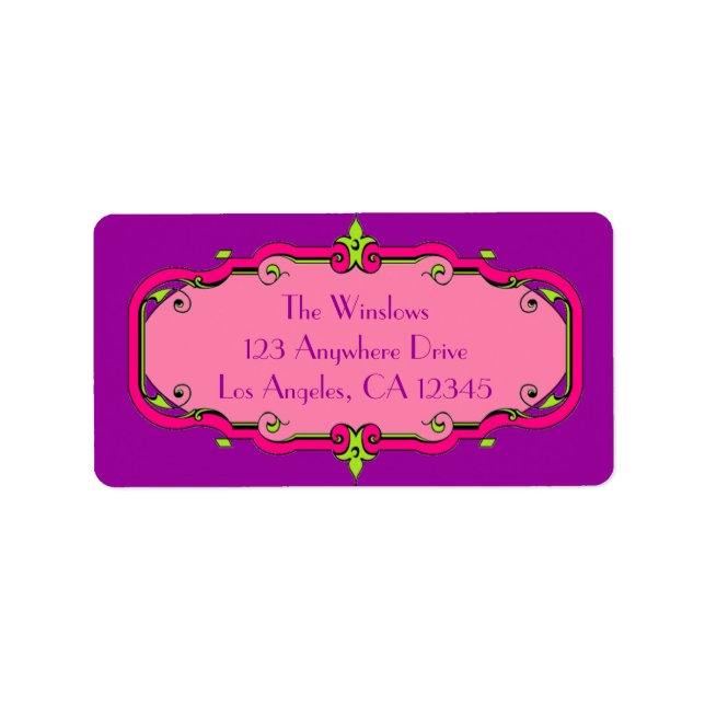 Ornate Framed Label (Front)