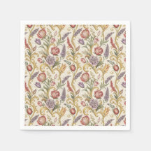 Ornate French Vintage Floral Scroll Pattern Art