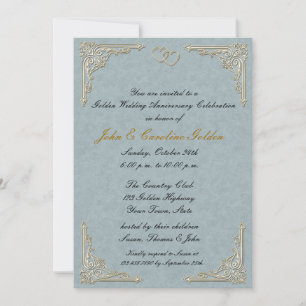 Ornate Gold Corners Invitation