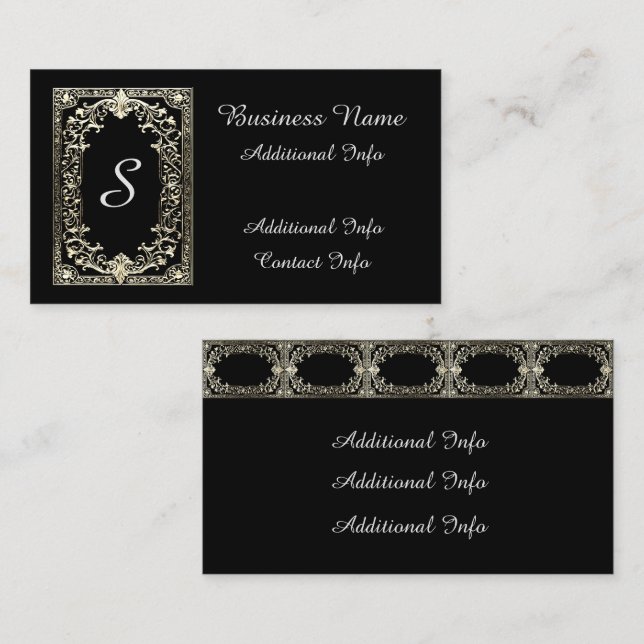 Ornate Gold Frame   Business Card (Front/Back)