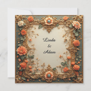 Ornate Gold Frame with Intricate Details Card