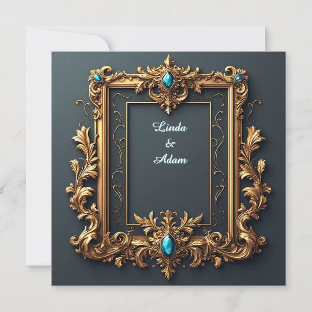 Ornate Gold Frame with Intricate Details Card (Front)