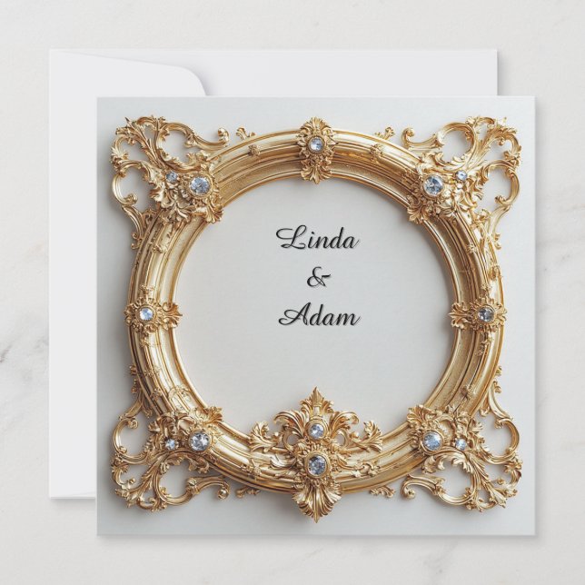 Ornate Gold Frame with Intricate Details Card (Front)