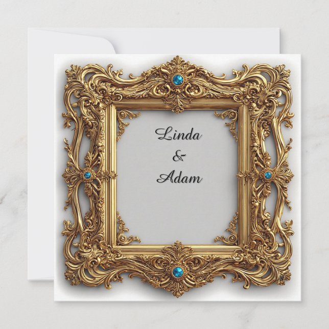 Ornate Gold Frame with Intricate Details Card (Front)