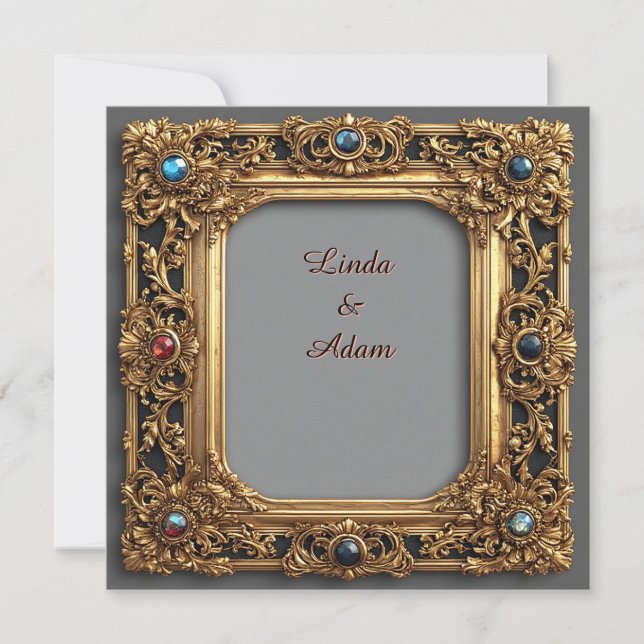 Ornate Gold Frame with Intricate Details Card (Front)