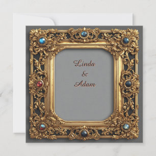 Ornate Gold Frame with Intricate Details Card