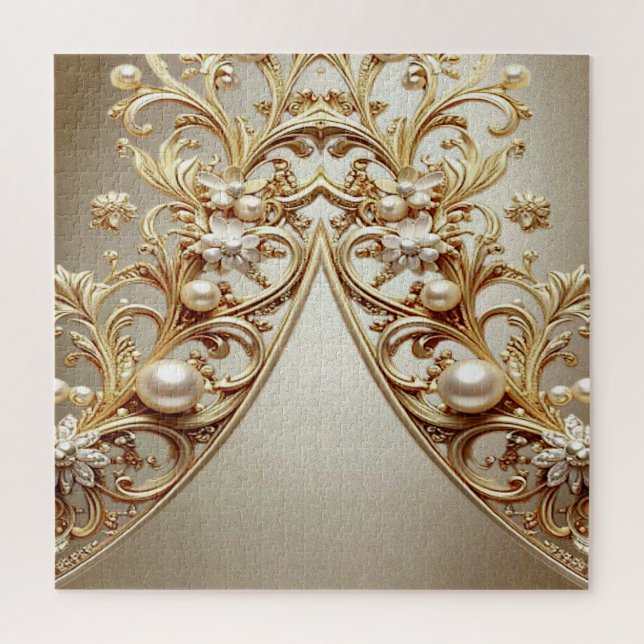 Ornate Gold Jigsaw Puzzle (Vertical)