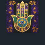 Ornate Gold Third Eye Hamsa Canvas Print<br><div class="desc">Whether worn as a piece of jewelry, displayed as an art piece, or used as a decorative element, the Hamsa with the third eye serves as a powerful reminder of the importance of spiritual growth, insight, and protection. It encourages individuals to open their minds and hearts to the unseen realms...</div>