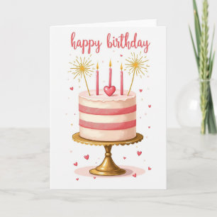 Ornate Golden Birthday Card