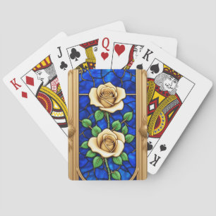 Ornate Golden Rose Artwork Playing Cards